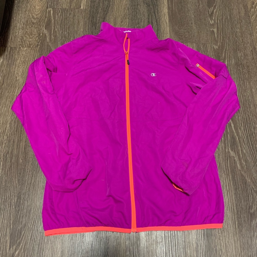 Champion Full Zip Windbreaker Jacket Medium